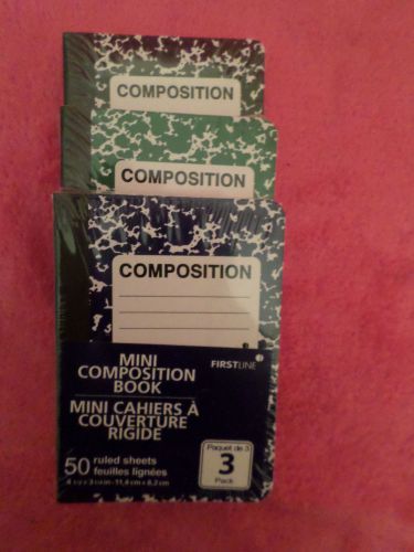 3 MINI COMPOSITION POCKET NOTEBOOKS