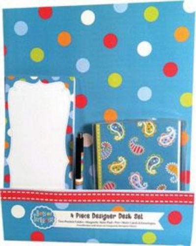 Creative Teaching Press Dots On Turquoise Designer Desk Set