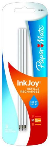 Sanford Paper Mate InkJoy Refill Medium 1.0mm 3 Count Blue