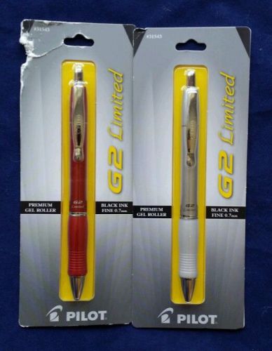 G2 LIMITED PILOT PREMIUM GEL ROLLER BLACK INK FINE 0.7mm Lot of 2