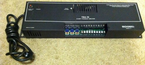 Bogen TBA-15 Talkback Paging Amplifier