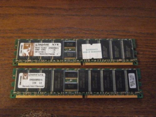 2GB Kit (2x1GB) Kingston KVR333D8R25/1G PC2700 DDR Server Memory ECC REG 333Mhz