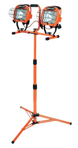 Designers edge 1000 watt 2 head adjustable work light telescoping tripod halogen for sale