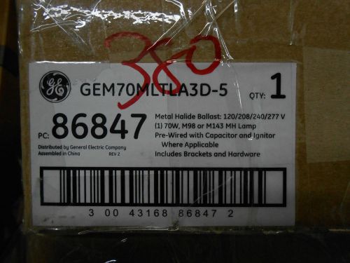 GE GEM70MLTA3D-5 METAL HALIDE BALLAST KIT MULTI-TAP W/CAPACITOR &amp; IGNITOR