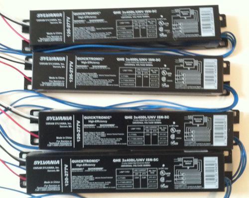 SYLVANIA Quicktronic 120-277V QHE 3x40DL/UNV ISN-SC 3 Lamp Ballasts x 4