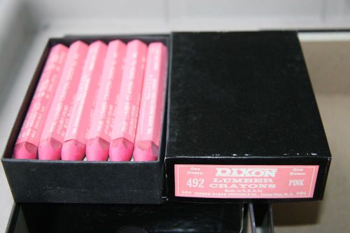 Dixon lumber crayons - 6 dozen pink #492 - nib for sale