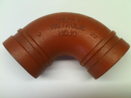 Victaulic no. 10 2&#034; 90 elbow grooved end pipe fitting ductile iron inch 2/60.3 for sale