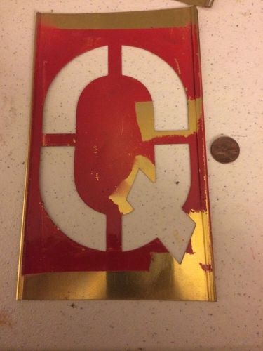 Vintage inter locking  brass stencil letter &#034;q&#034; 4.75&#034;x 8.25&#034;crafting steampunk for sale