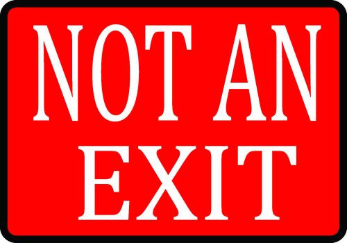 Back room not an exit door hanging sign employees only back area private new s63 for sale