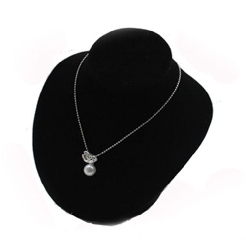 Quality Black velvet Necklace Pendant Display Bust Presentation Stand #18X20cm