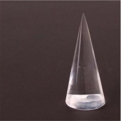 2PCS Jewelry Ring Display Holder Stand Cone Shape Acrylic Transparent