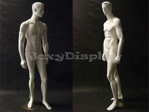 Fiberglass Male Mannequin with Molded Hair Dress Form Display #MD-CCT6W