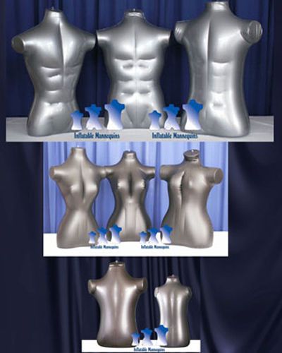 Inflatable Mannequin - Family Torso Package, Silver