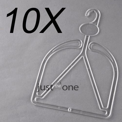 10 PCS in 1 Set Transparent Plastic Hat Scarf for Store Home Display Hanger Rack