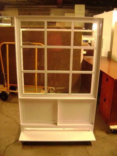 CLOTHING GARMENT  DISPLAY RACK WHITE 9 PANE WINDOW  DISPLAY UNIT