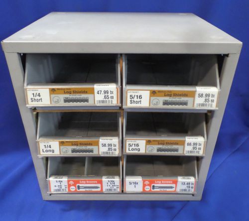 HARDWARE TOOL RETAIL 6 BIN STORAGE CABINET DRAWER ORGANIZER