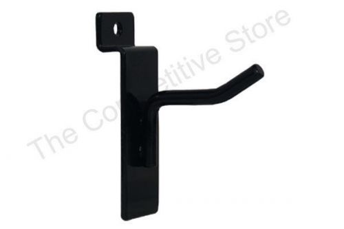 2&#034; Slatwall Hooks - Box Of 50 Black Hooks With 1/4&#034; Dia. Wire For Slat Panels