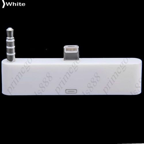 8 Pin to 30 Pin Audio Adapter Converter 5.5&#034; Data Sync Dock Charger 30pin White