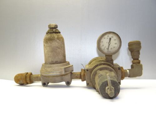 Vintage Used Industrial Marshalltown MFG Iowa Pneumatic Pressure Gauge Assembly