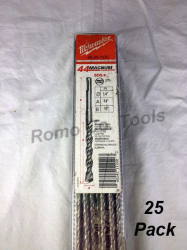 NEW Milwaukee 44 Magnum SDS+ 1/4&#034;x 14&#034;x 16&#034; SDS+Rotary Bits (25 PACK) 48-20-7536