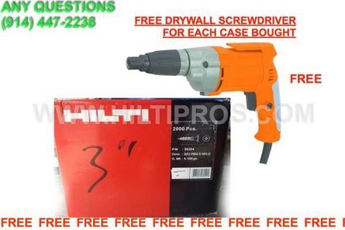 Hilti 8 x 3&#034; pbh hi-lo s drywall screw -2000pc- brand new, bugle head, fast ship for sale