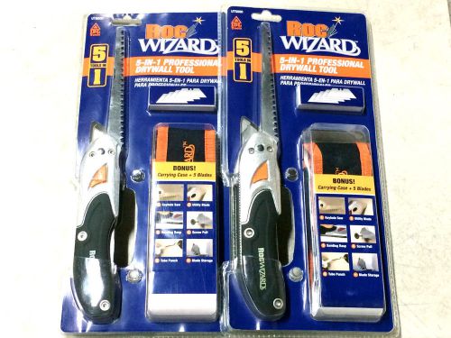 5 in 1 utility knife professional drywall tool with carrying case  2 pack for sale