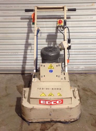 Edco Dual Disc Concrete Floor Grinder 1.5 hp Baldor Electric Motor Dual Voltage