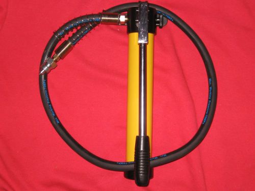 10 TON HYDRAULIC HAND PUMP JACK &amp; HOSE AUTO BODY PORTA POWER REPLACEMENT NEW