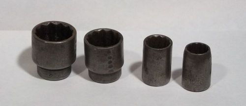 P &amp; C Vintage 1/2 Drive Sockets (4) Pieces