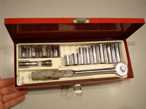 RARE 60s? VTG PROTO CHALLENGER ratchet SET USA 1660 15 piece BOX LOT TOOLS