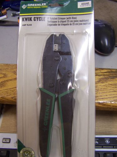 Greenlee 45540 9&#034; kwik cycle ratchet crimper NEW