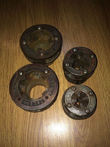 4 vintage toledo no. 11-1 1/4 x 2, 3/4&#034; &amp; 1/4&#034; pipe conduit threader die heads for sale