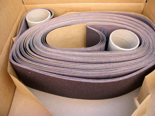 (5) belts cloth type 41 aluminum oxide sanding plyweld belt 4&#034; x 300&#034; 60 grit for sale