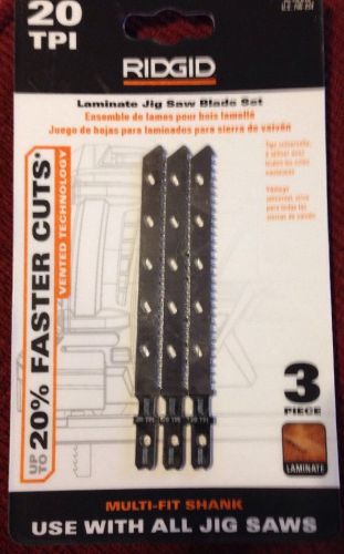 Ridgid 20 TPI Laminate Jig Saw Blade Set 3pcs AC14LB20