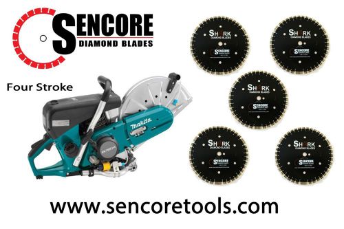 Makita ek7651h 14&#034; mm4 4 - stroke power cutter  + 5pk super shark diamond blades for sale