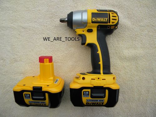 New Dewalt DC823 18V Cordless Impact Wrench 3/8&#034;, 2 DC9180 Batteries 18 Volt XRP