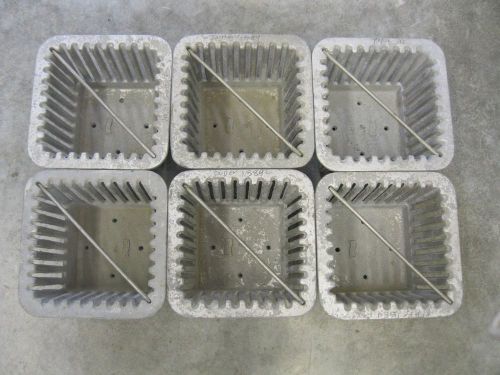 6 INCH DRAINS 6 x 6 x 6 INCH INDUSTRIAL ALUMINUM FLOOR DRAIN LOT of 6