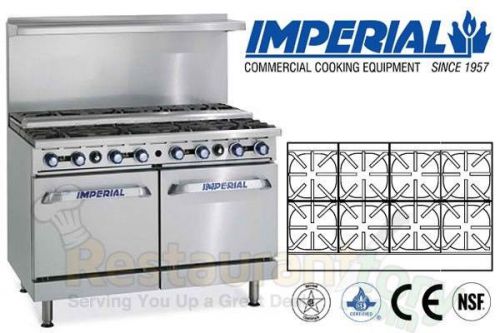 IMPERIAL COMMERCIAL RESTAURANT RANGE 48&#034; 8 BURNERS 2 OVEN PROPANE IR-8-SU