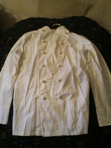 New men&#039;s chef jacket-abbacus apparel group-color white-size 42-100% cotton for sale