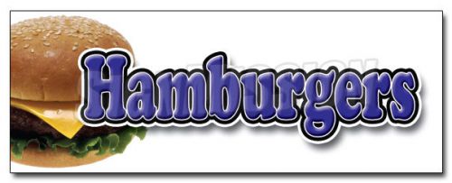 12&#034; HAMBURGER DECAL sticker cheeseburger cart burger food restaurant bar pub