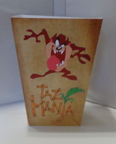 TASMANIAN DEVIL POPCORN BOX. LOONEY TUNES CARTOONS. TAZ......FREE SHIPPING