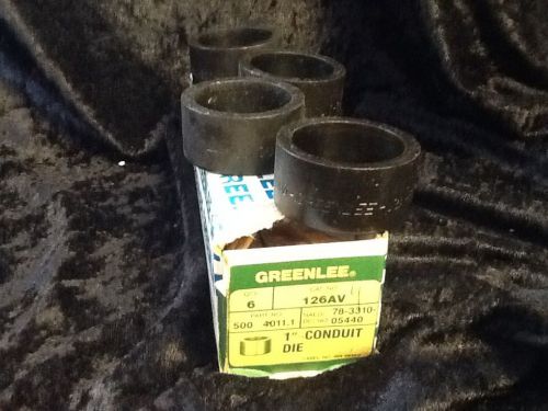 4-   NEW GREENLEE 126av 1&#034; CONDUIT SIZE KNOCKOUT DIE set