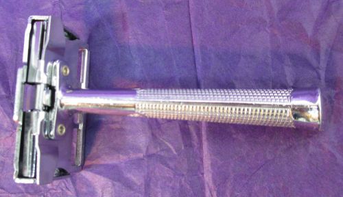 Gem gillette g bar razor shave beard men stainless knurled single edge blade for sale