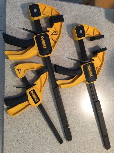 Dewalt Trigger Clamps - Set of 3 -- 1 medium -6 inch --2 large -12 in