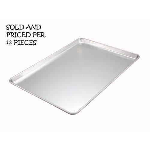 Baking Sheet Pans 18&#034;x26&#034; Full Size 16 Gauge Aluminum Winco ALXP-2618H,Set of 12