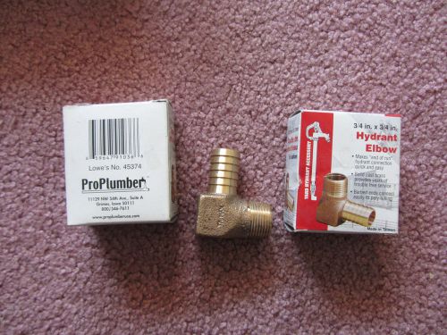 ProPlumber 3/4&#034; x 3/4&#034; Brass Hydrant Elbow