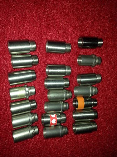 LOT OF 21 - STRYKER,OLYMPUS,WOLF MISC RIGID SCOPE LIGHT SOURCE ADAPTERS