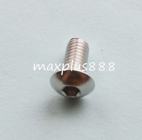 50pcs Metric Thread M5*10 Stainless Steel Button Head Allen Screws Bolts