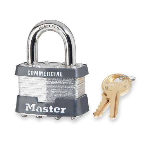 Padlock, KD, 15/16 In H, 5 Pin, Steel 81