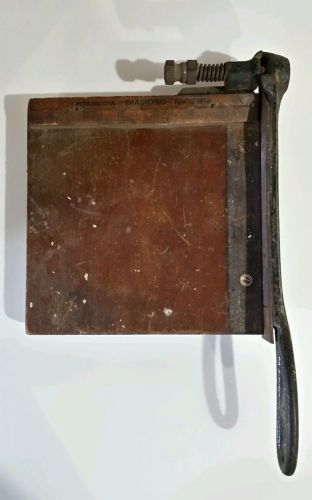 Antique paper cutter Milton Bradley Diamond